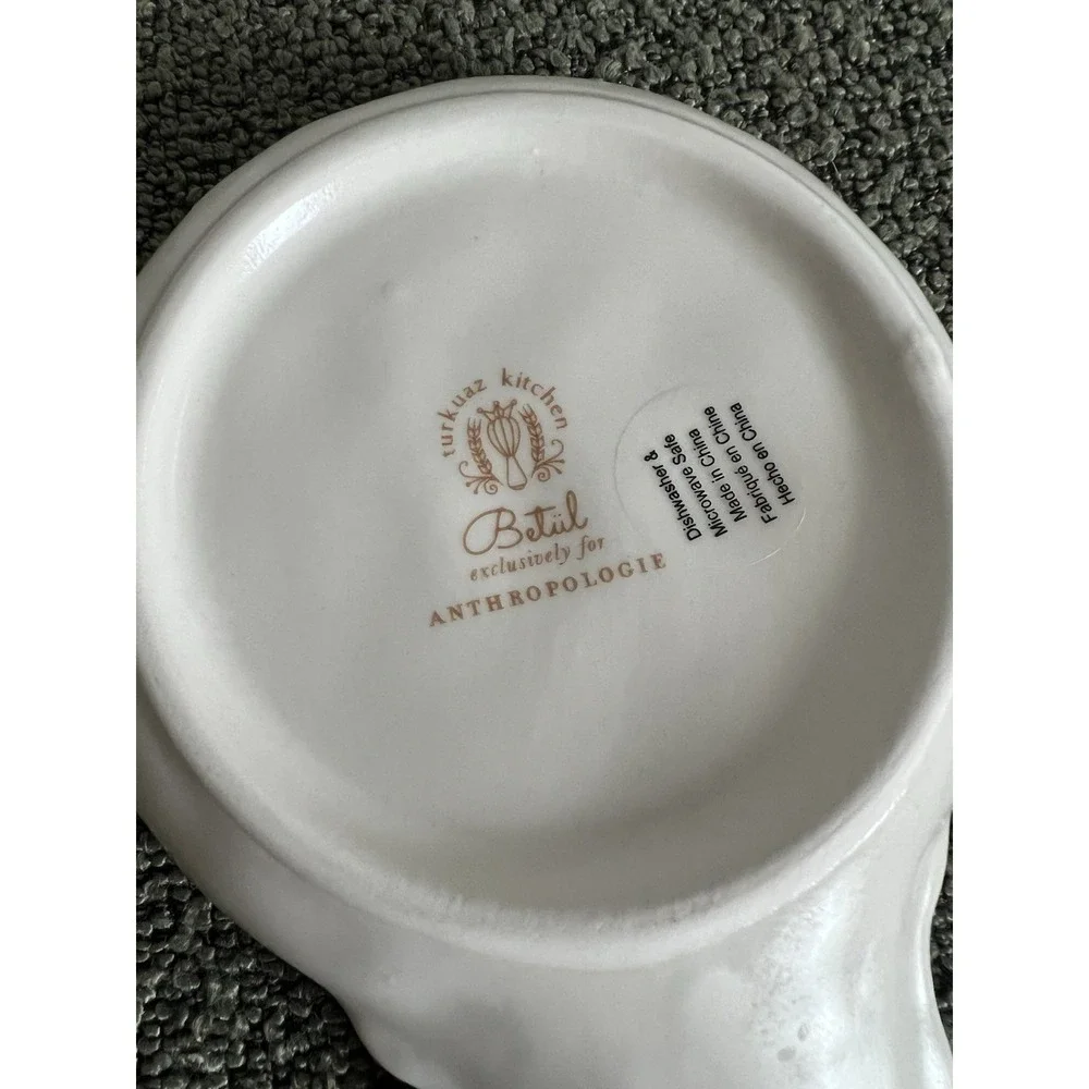 Anthropologie Turkuaz Kitchen Betül Floral Ceramic Spoon Rest Posy Boho Whimsy